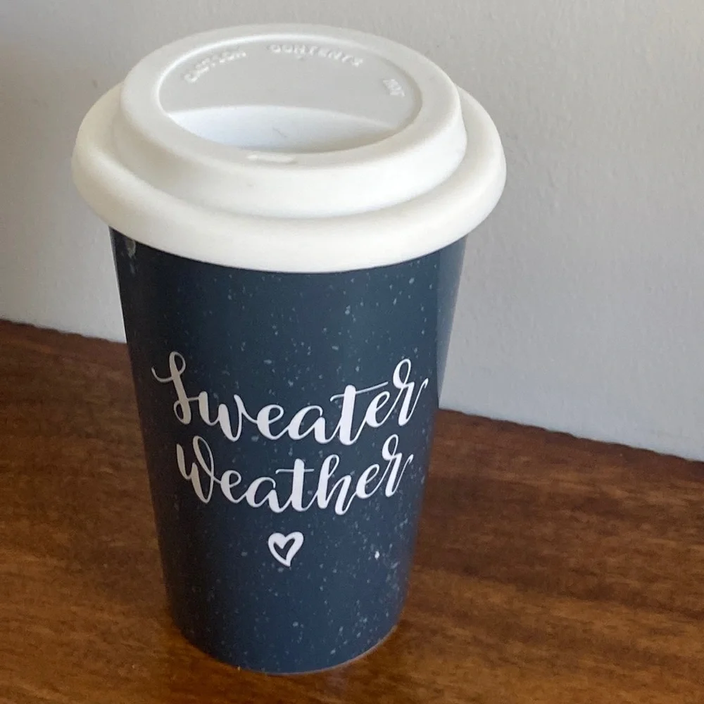 NWT Kitchen Details Sweater Weather Speckled Ceramic Tumbler 14oz